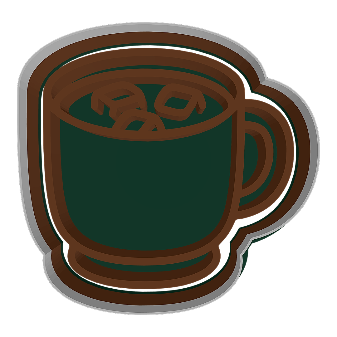 Hot Chocolate with Marshmallows cookie cutter preview