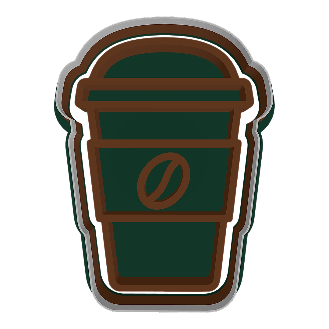 Travel Coffee Cup cookie cutter preview