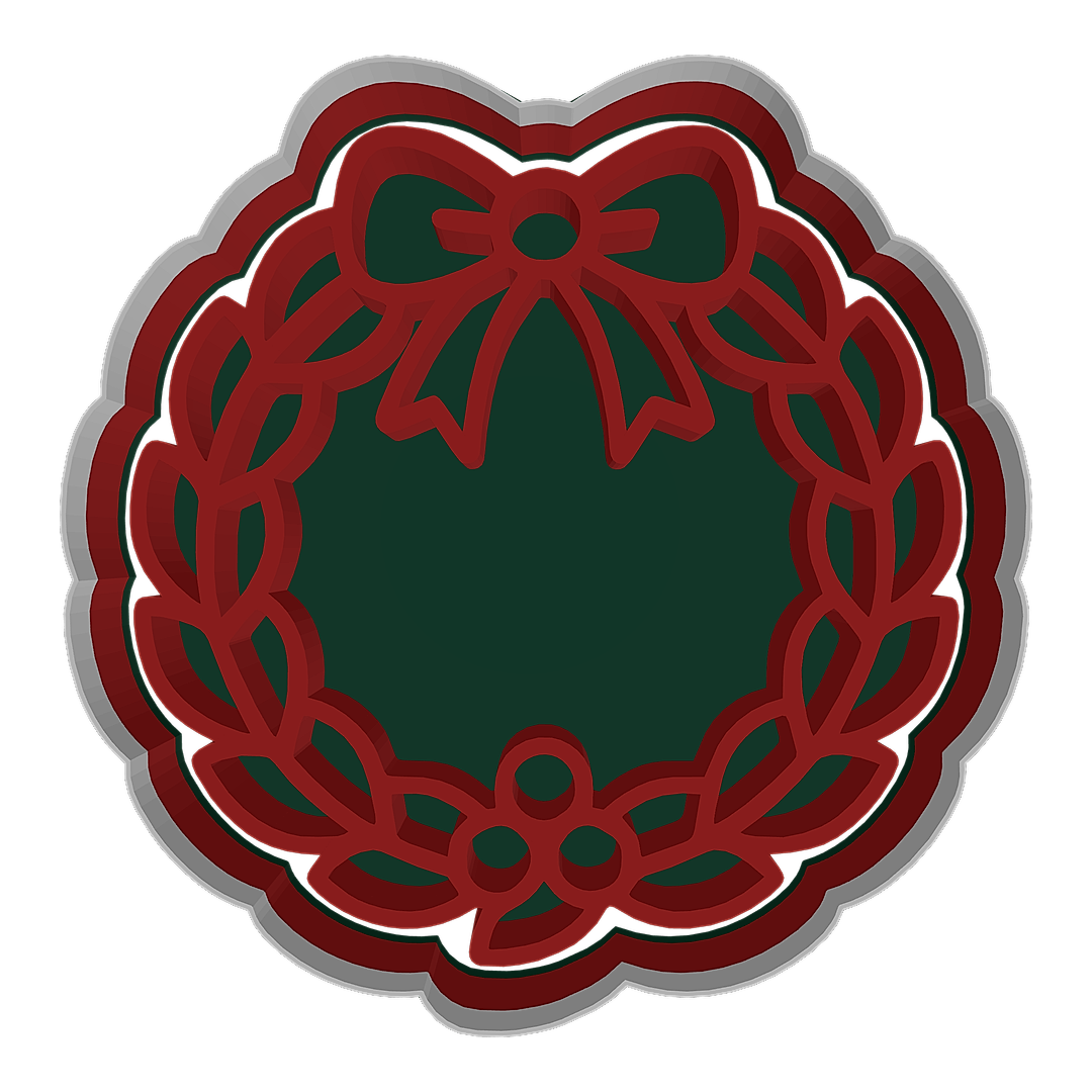 Christmas Wreath cookie cutter preview