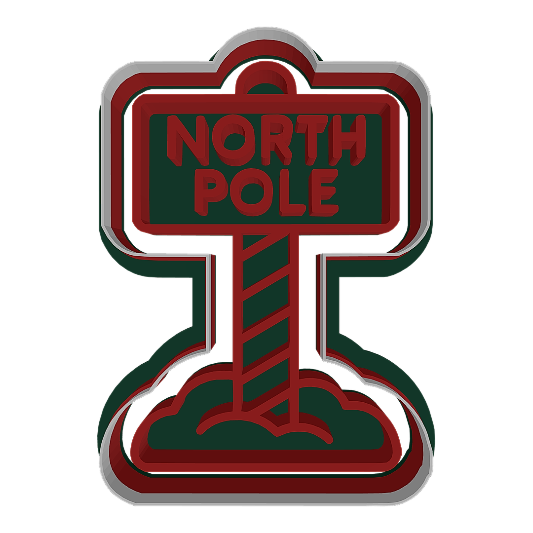 North Pole Sign cookie cutter preview
