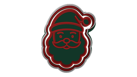 Santa head cookie cutter
