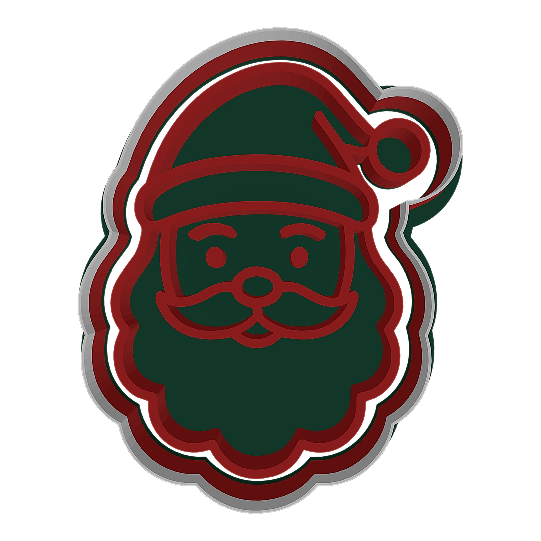 Santa Head cookie cutter preview