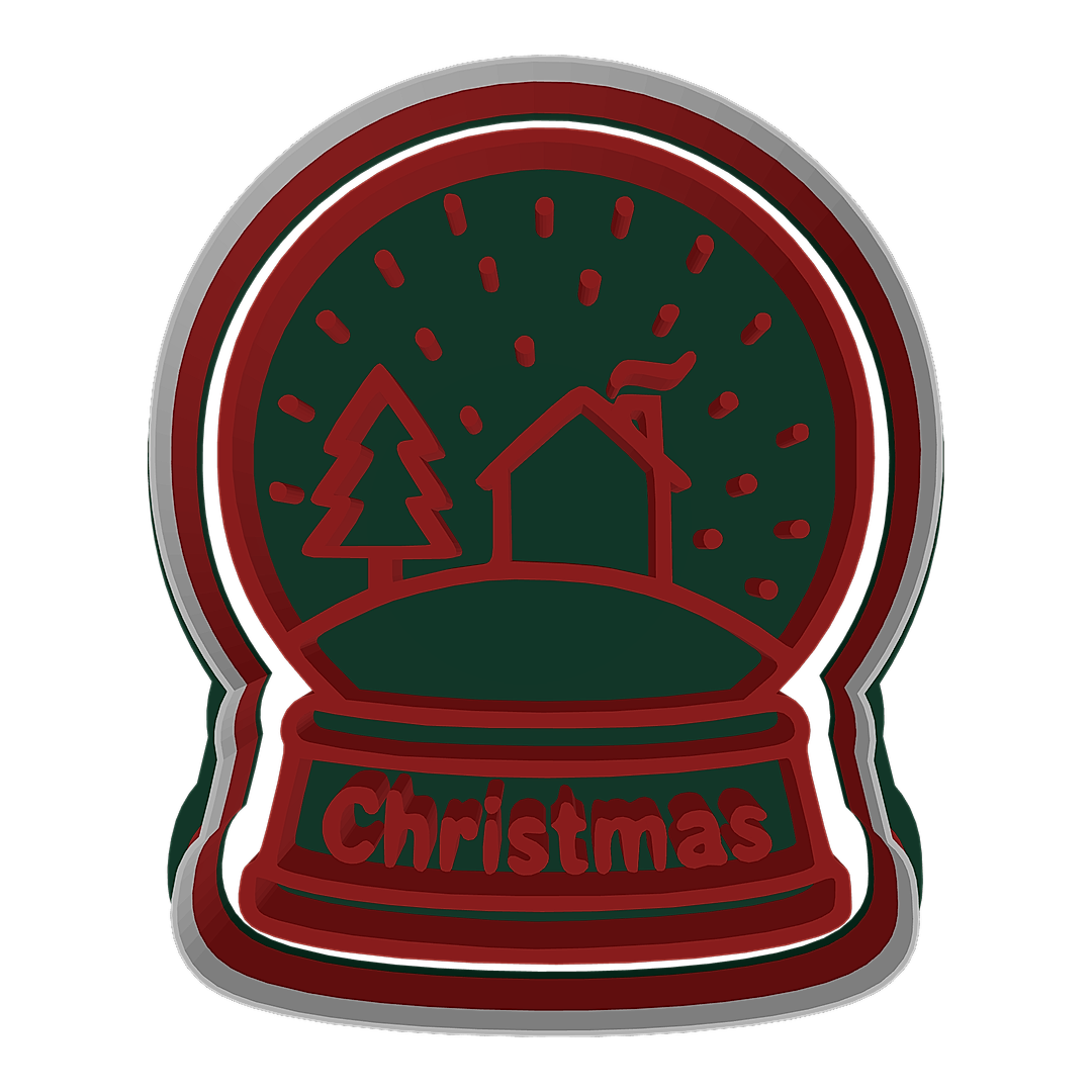 Christmas Snow Globe cookie cutter preview