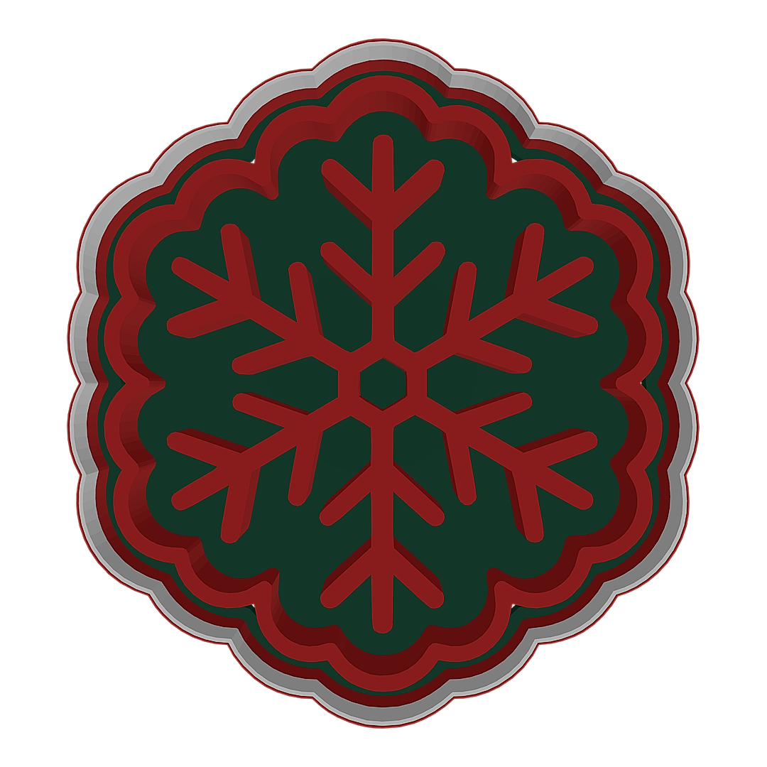 Snowflake cookie cutter preview