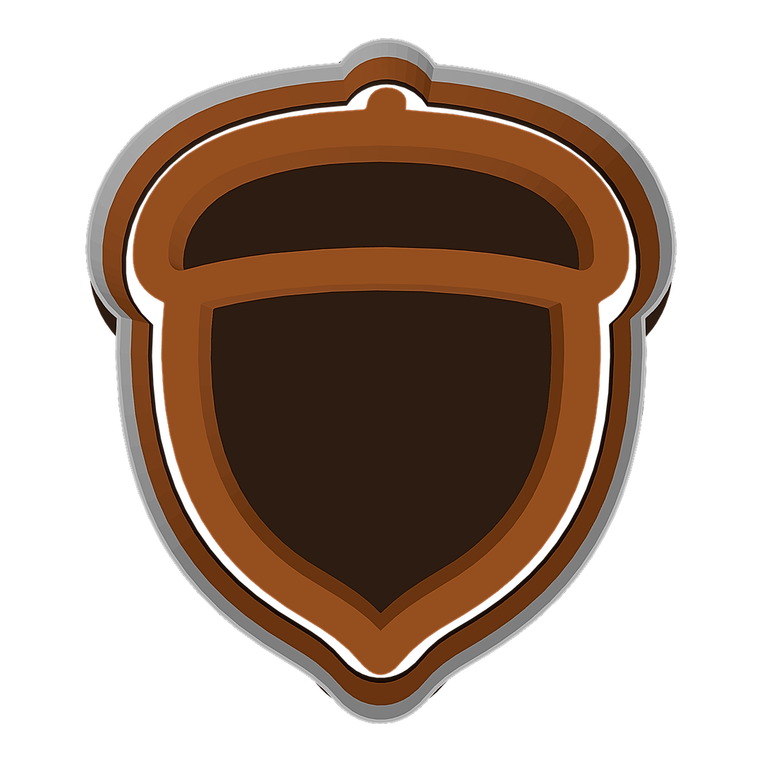 Acorn cookie cutter preview