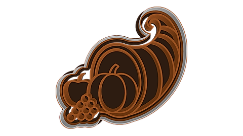 Cornucopia cookie cutter