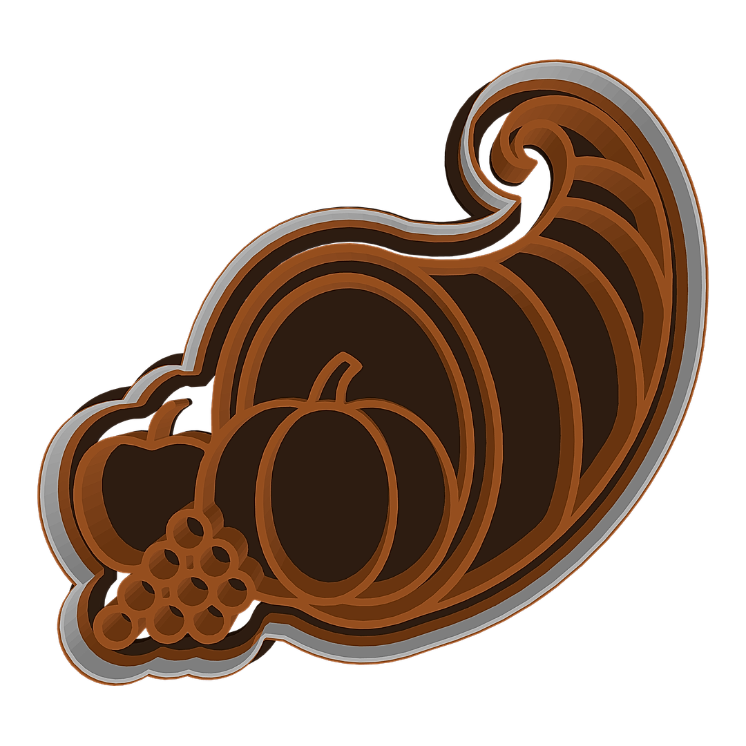 Cornucopia cookie cutter preview