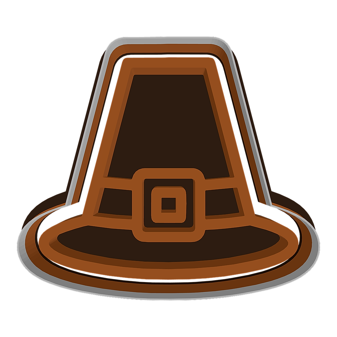 Pilgrim Hat cookie cutter preview
